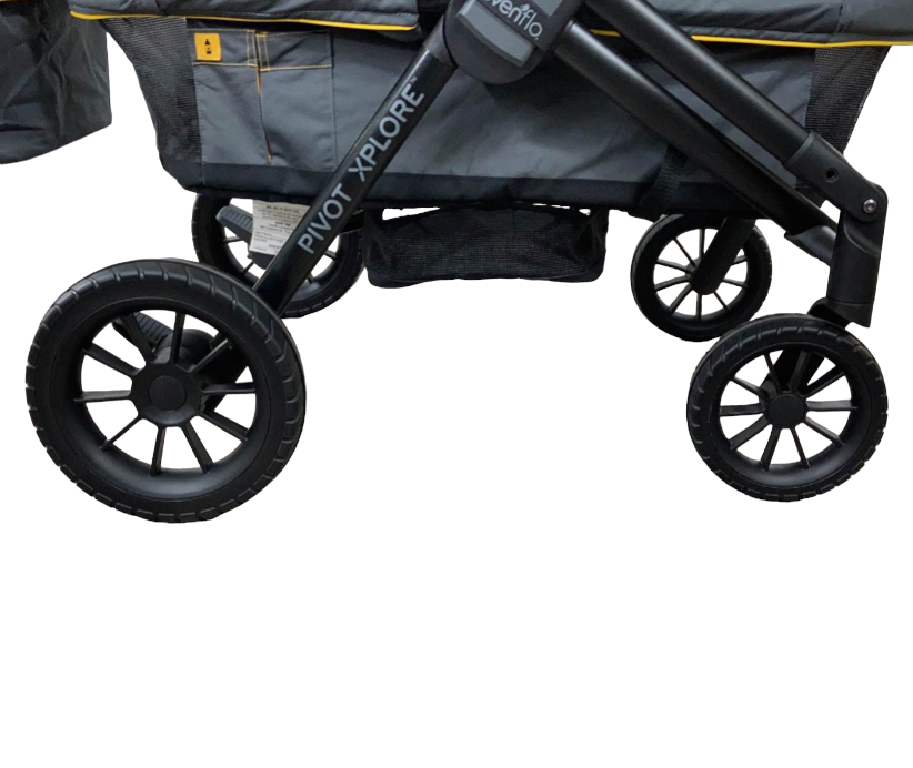 Evenflo Pivot Xplore All-Terrain Double Stroller Wagon, 2019, Adventurer Grey