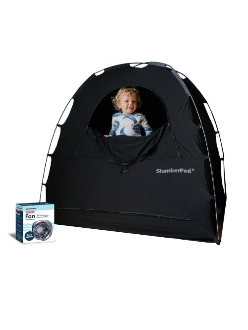 Shop SlumberPod 3.0 Sleep Canopy with Fan, Black with Gray Accents at Goodbuygears
