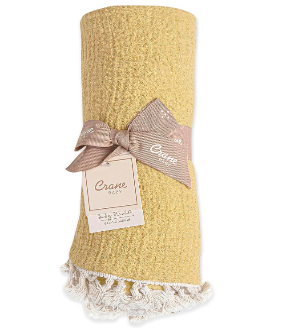 Shop Crane Baby 6 Layer Muslin Blanket, Ochre at Goodbuygears