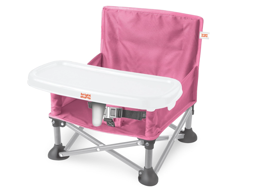Bright Starts Pop 'N Sit Portable Booster, Pink