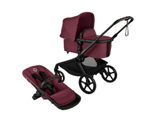 Shop Bugaboo Kangaroo Single To Double Stroller, 2024, Black, Dark Cherry, Dark Cherry at Goodbuygears