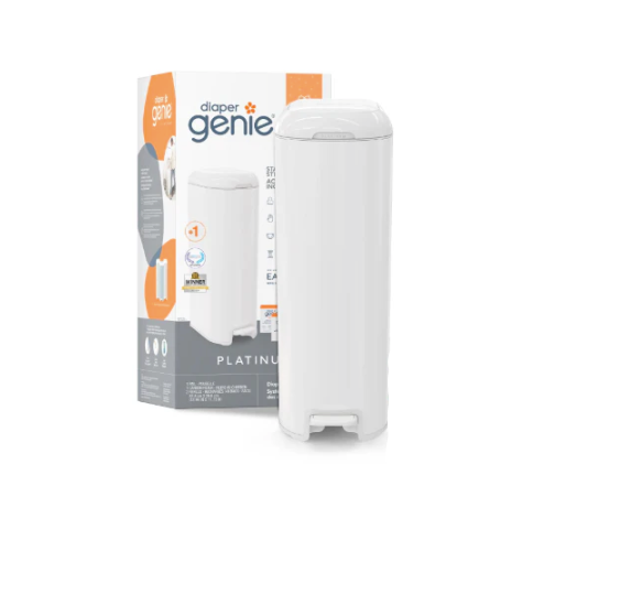 Shop Diaper Genie Platinum Diaper Pail, White at Goodbuygears