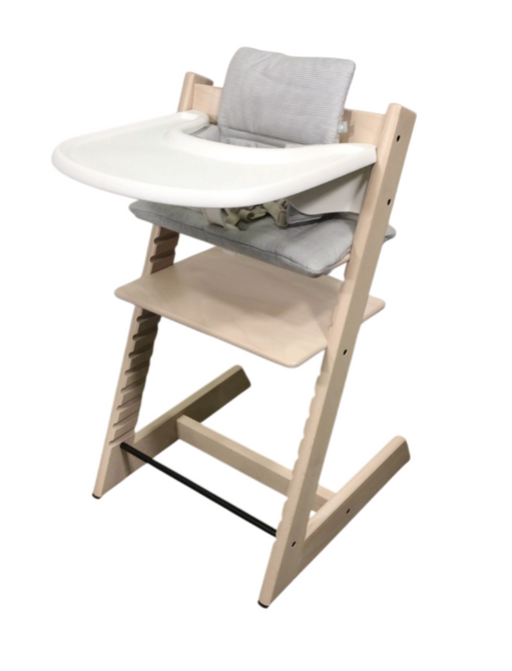 Shop Stokke Tripp Trapp High Chair Complete² + Newborn Set, Nordic Grey, Whitewash at Goodbuygears