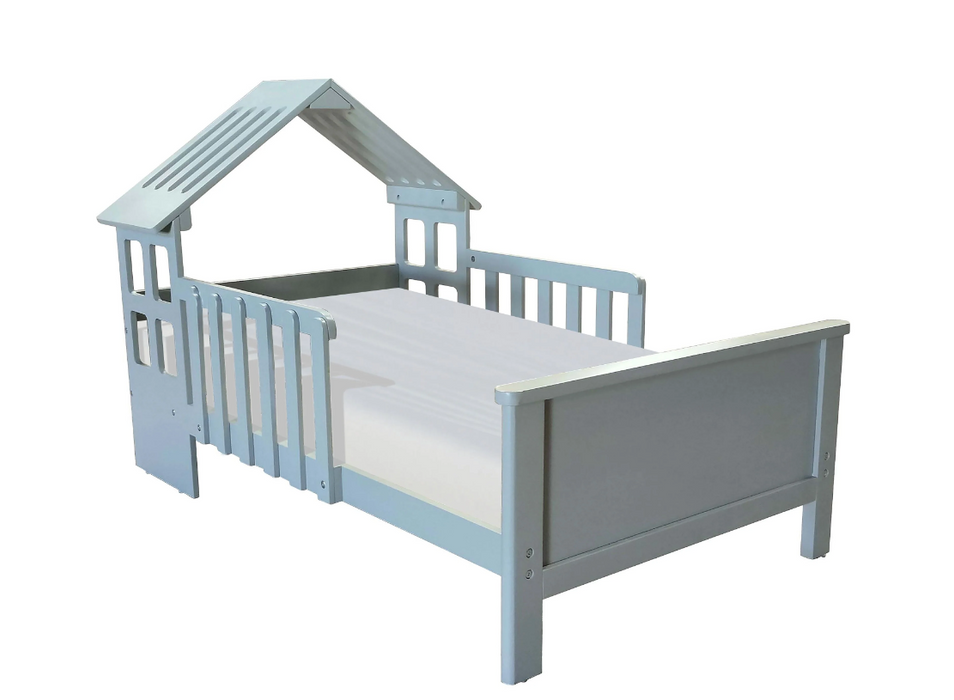 Little Partners Lil' House Toddler Bed, Silver Drop