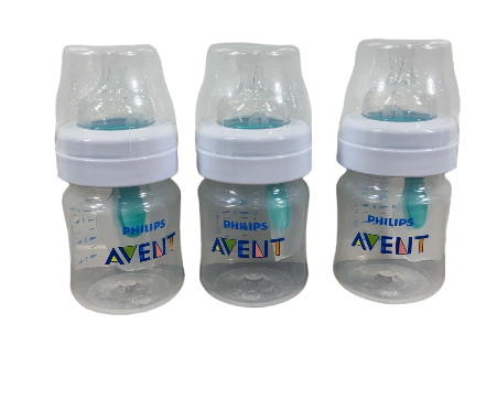 Philips Avent Anti Colic Wide Neck Bottles, 4oz, 3 Pack