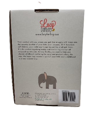 Lucy Darling Lovey Security Blanket, Elephant