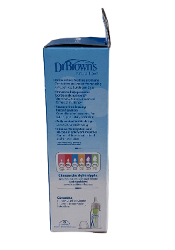 Dr. Brown's Options+ Anti-Colic Narrow Bottle, Clear, 4 oz/120 ml, Level 1 Nipple (0 months+)