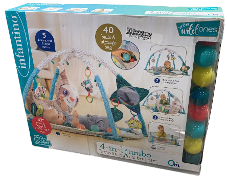 Shop Infantino 4-in-1 Jumbo Activity Gym and Ball Pit, Sloth at Goodbuygears