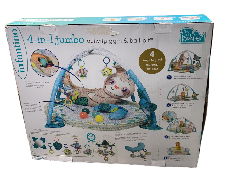 Shop Infantino 4-in-1 Jumbo Activity Gym and Ball Pit, Sloth at Goodbuygears