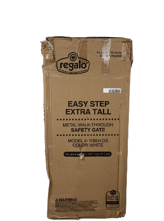 Regalo Easy Step Extra Tall Safety Gate, White