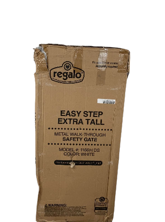 Regalo Easy Step Extra Tall Safety Gate, White