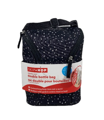 Skip Hop Grab And Go Double Bottle Bag, Black