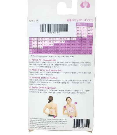 Simple Wishes Hands Free Pumping Bra, Large to Plus, Pink