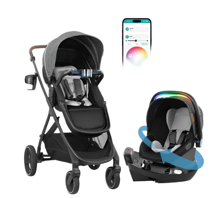 Shop Evenflo Shyft Intuiti Travel System with Revolve180 LiteMax NXT Rotational Infant Car Seat, 2024, Angler Tweed at Goodbuygears