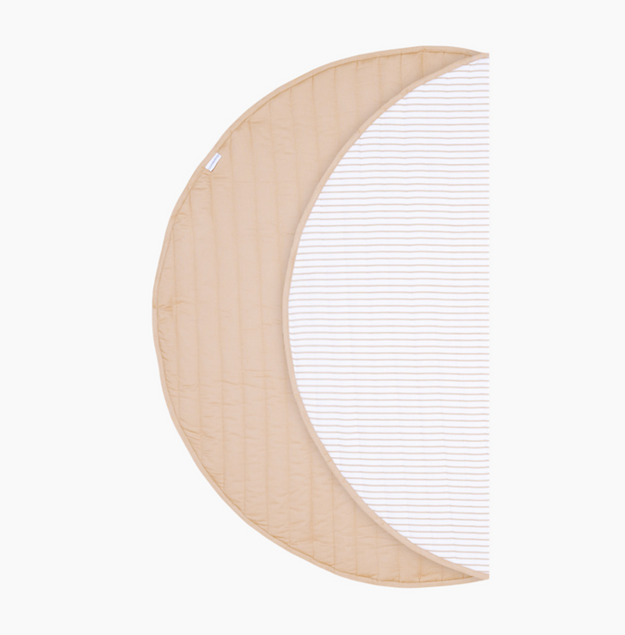 Shop Toddlekind Luxe Organic Cotton Reversible Playmat The Snuggle Mat, Stripes Sandstone at Goodbuygears