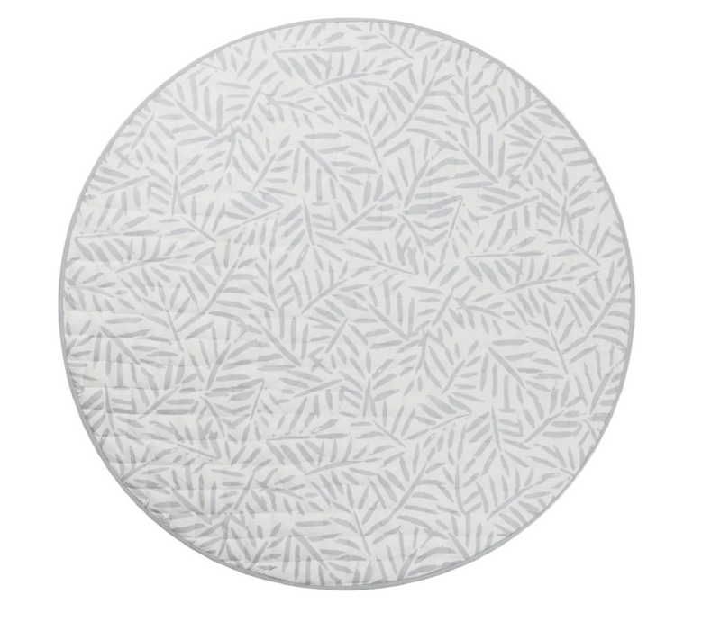 Shop Toddlekind Luxe Organic Cotton Reversible Playmat The Snuggle Mat, Leaves Stone at Goodbuygears