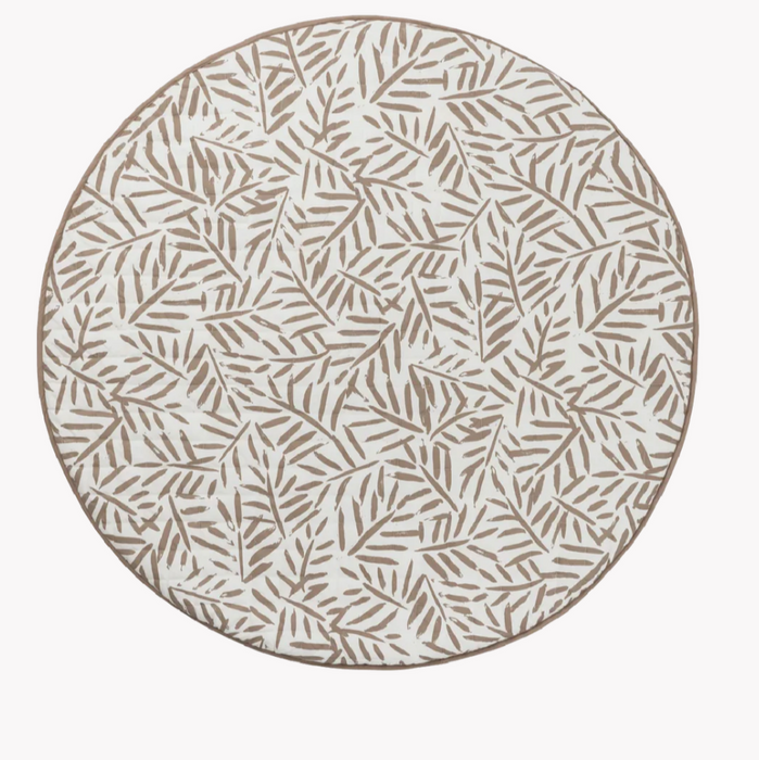 Shop Toddlekind Luxe Organic Cotton Reversible Playmat The Snuggle Mat, Leaves Tan at Goodbuygears