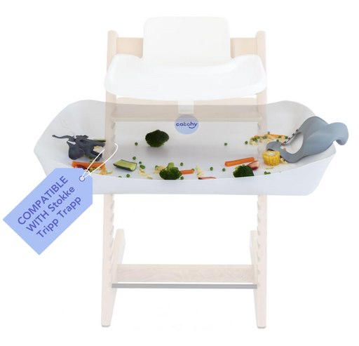 Shop Catchy The Food Catcher For High Chairs, For Tripp Trapp, White at Goodbuygears