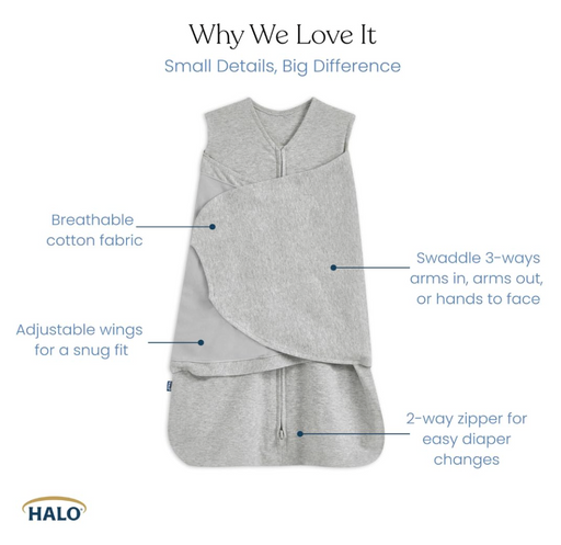 Shop Halo SleepSack Swaddle, Baby Blue, Newborn at Goodbuygears