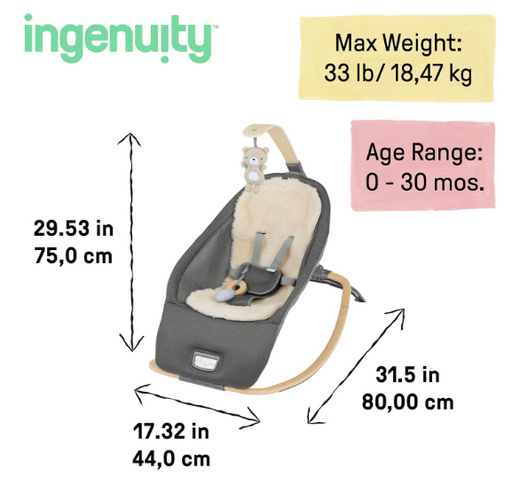Shop Ingenuity Every Season 2-in-1 Baby Rocker & Seat, Wesley (Grey) at Goodbuygears