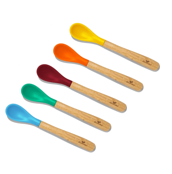 Avanchy Bamboo Spoons Thin/Long, 2 Pack, Colors May Vary