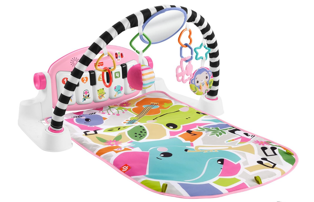 Shop Fisher Price Glow And Grow Kick And Play Piano Activity Mat, Pink at Goodbuygears