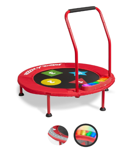 Radio Flyer Game Time Interactive Kids' Trampoline with Lights & Sounds