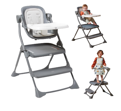 Shop The First Years Happy Heights High Chair & Toddler Tower, Grey at Goodbuygears