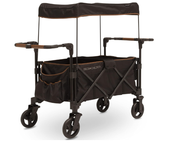 Shop Delta Children Hercules Stroller Wagon for 2 Kids, Black at Goodbuygears