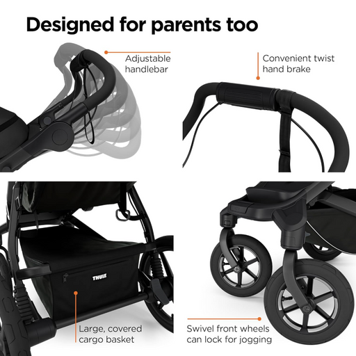 Shop Thule Urban Glide 4-Wheel Stroller, 2023, Click In Buckle, Mid Blue at Goodbuygears