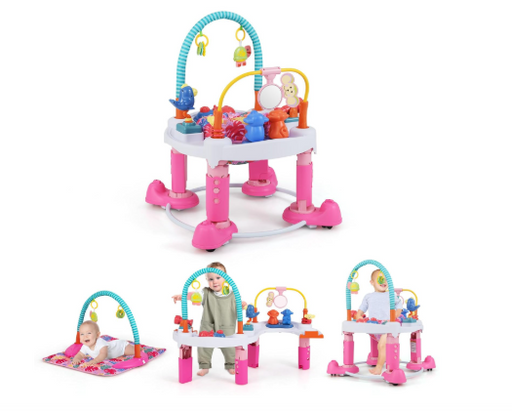 Shop Infans Baby Bouncer Activity Center 5-in-1 , Pink at Goodbuygears