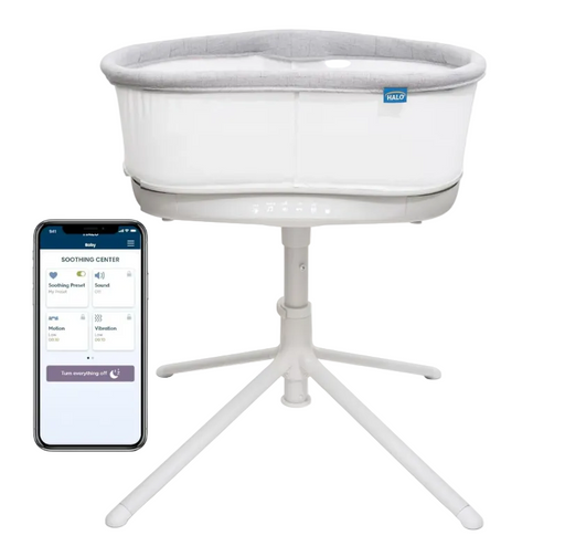 Shop Halo BassiNest Connected Swivel Sleeper 3.0, White/Grey at Goodbuygears