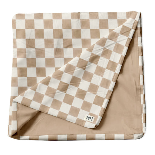 Shop Toki Kids Checker Toffee Organic Cotton Cover at Goodbuygears
