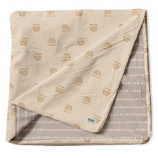 Shop Toki Mats Padded Play Mat Cover, Rainbow Stamp in Cream, Multiple Sizes at Goodbuygears