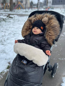 Shop Cover Baby Organic Premium Beige Wool Adjustable Footmuff, Pastel Gold at Goodbuygears