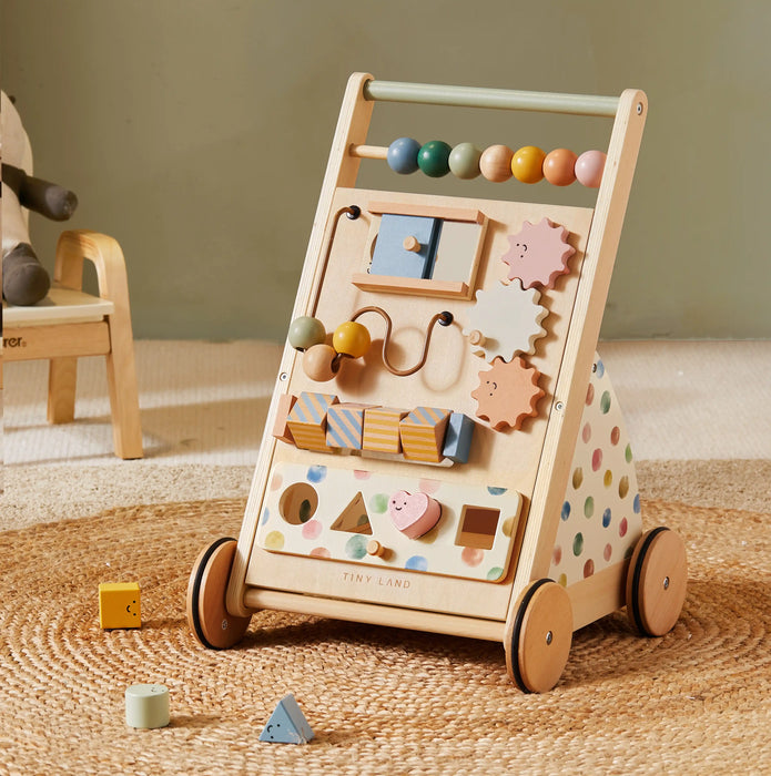 Shop Tiny Land, Natural Wooden Baby Walker at Goodbuygears