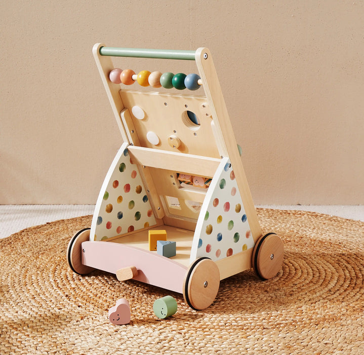 Shop Tiny Land, Natural Wooden Baby Walker at Goodbuygears