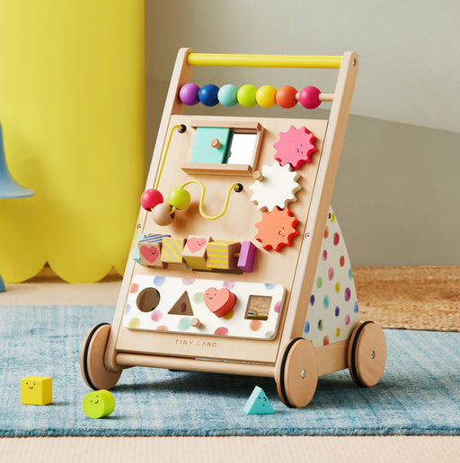 Shop Tiny Land Premium Natural Wooden Activity Walker at Goodbuygears