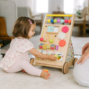 Shop Tiny Land Premium Natural Wooden Activity Walker at Goodbuygears