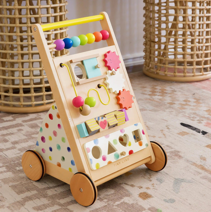 Shop Tiny Land Premium Natural Wooden Activity Walker at Goodbuygears