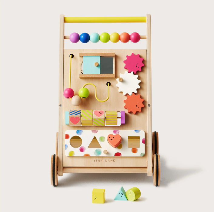 Shop Tiny Land Premium Natural Wooden Activity Walker at Goodbuygears