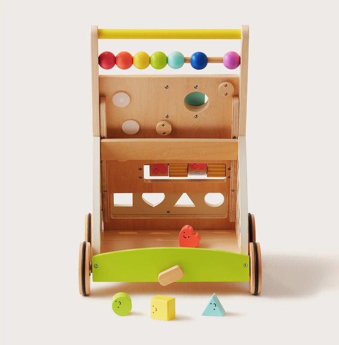 Shop Tiny Land Premium Natural Wooden Activity Walker at Goodbuygears