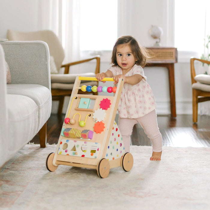 Shop Tiny Land Premium Natural Wooden Activity Walker at Goodbuygears
