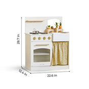 Shop Tiny Land Wooden Play Kitchen Honey Kitchenette with Pretend Cooking Set at Goodbuygears