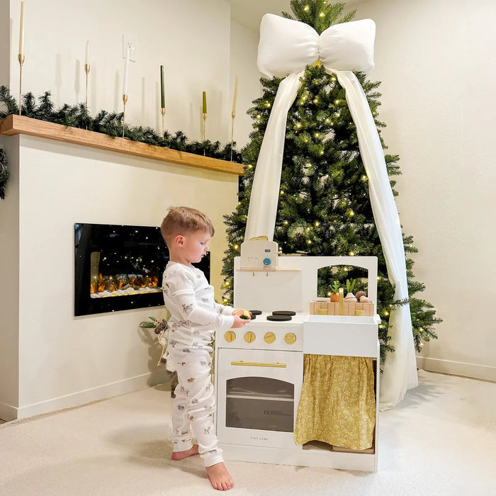 Shop Tiny Land Wooden Play Kitchen Honey Kitchenette with Pretend Cooking Set at Goodbuygears