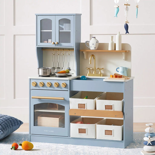 Shop Tiny Land Serenity Wooden Kitchen, Blue at Goodbuygears