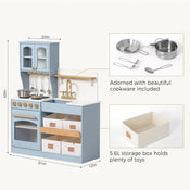 Shop Tiny Land Serenity Wooden Kitchen, Blue at Goodbuygears