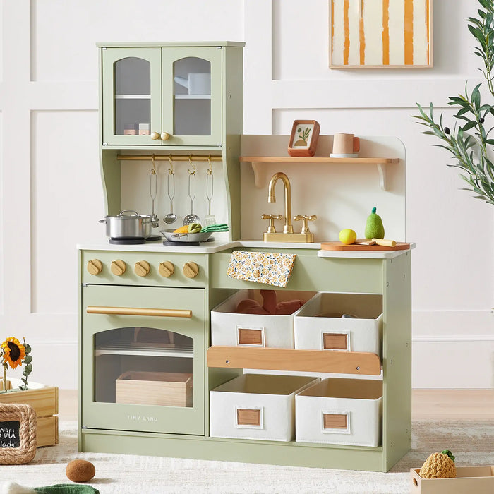 Shop Tiny Land Serenity Wooden Kitchen, Green at Goodbuygears