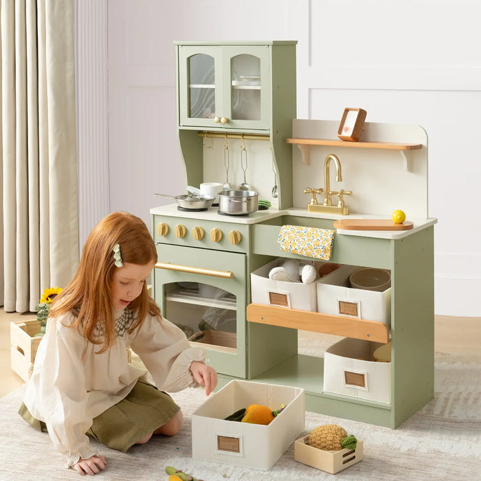 Shop Tiny Land Serenity Wooden Kitchen, Green at Goodbuygears