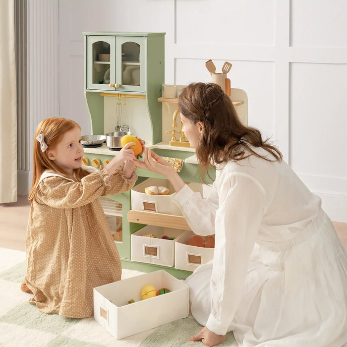 Shop Tiny Land Serenity Wooden Kitchen, Green at Goodbuygears